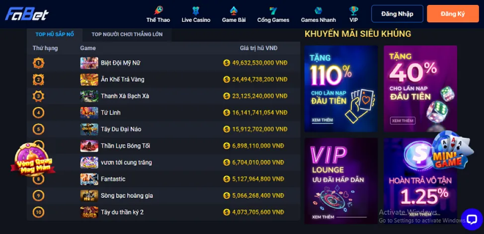 Các tính năng bonus và khuyến mãi slot game tại 22hello88 trang chủ chính thức
